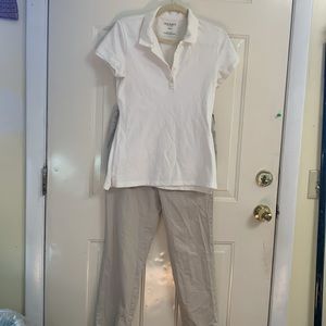Two pieces follow Old Navy size medium kaki pants size 6